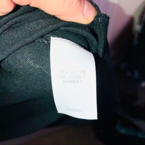 J.Jill Wearever black linear diamond dress small - Picture 6 of 8